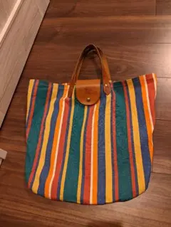 イルビゾンテ　カラフルストライプトートバッグ