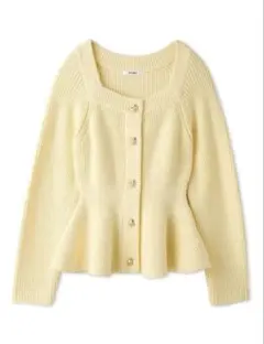 ペプラムローゲージカーデプルオーバー SNIDEL カーディガン イエロー　新品