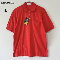 タグ付き✨美品　CROCODILEクロコダイル　メンズ　ポロシャツ　赤　レッドのサムネイル