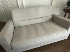 【2人掛けソファ】グレー ファブリック地 ☆引き取りに来られる方限定☆