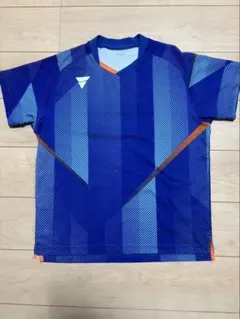 VICTAS 卓球ウェア 青 ストライプ
