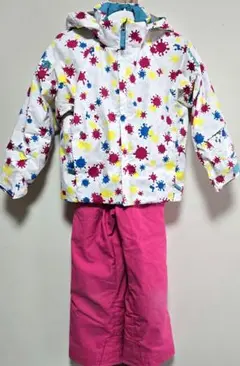 くっきー様専用 DESCENTE 子供用スキーウェア上下 120 サイズ調整可