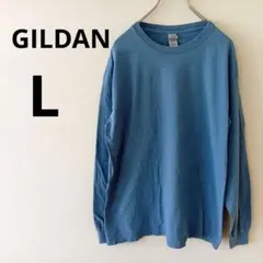 USA古着 GILDAN ロングTシャツ ライトブルー Lサイズ