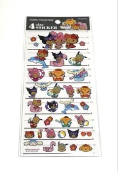 4サイズステッカー　サンリオ　キャラクターズ　シール　新品