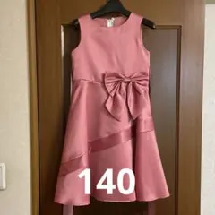 ピンク リボン付き　ドレス 140 発表会