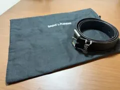 SAINT LAURENT ブラックレザーベルト　80のサムネイル