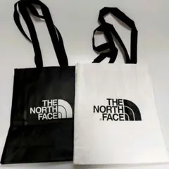 【値下げ❗】 ノースフェイス エコバッグ 色違いセット ショッパーバック　白黒