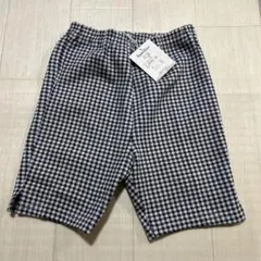 【新品未使用familiar】チェック柄ハーフパンツ100