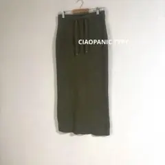 CIAOPANIC TYPY リブニット スカート ロング カーキ ウエストゴム