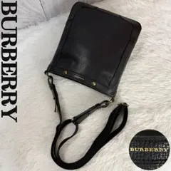 希少 BURBERRY バーバリー ロゴプレート ハーフムーン ワンショルダー