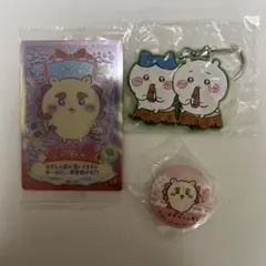 ちいかわ ハチワレ シーサー カード 缶バッジ ラバーキーホルダー 3点セット