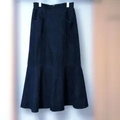 デニム　マーメイドスカート　フレアーロングスカートFreeサイズ