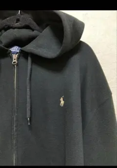[古着] ラルフローレン　ポニー 刺繍ロゴ ジップ パーカー
