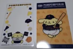 侍ジャパン サンリオ タイトー くじ Ｆ賞 クリアカード ポムポムプリン