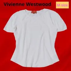 美品✨Y2K イタリア製❕ヴィヴィアンウエストウッド オーブ刺繍Tシャツ 白　Mのサムネイル