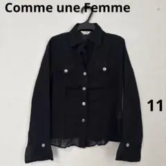Comme une Femme ブラックフロントボタンシャツ　11