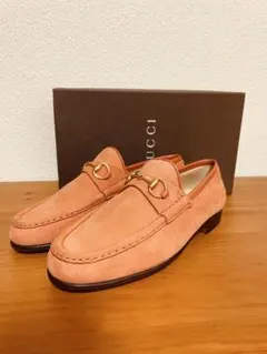 参考定価20万【極美】GUCCI銀座限定 MTO ローファー ピンク5 24cm 