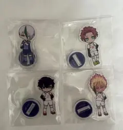 ブルーロック ダイソーコラボ アクスタ 乙夜、冴、士道、愛空セット