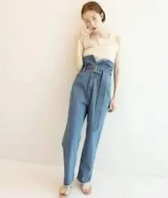 Spick & Span　U-ginal ハイウエストデニムパンツ