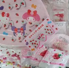 サンリオサクマくじ　50周年　キティ　マイメロ　クロミ　いちご　当りくじ