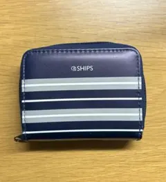 SHIPS ネイビーストライプ カード入れ