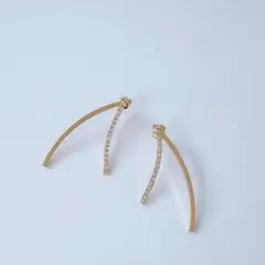 シンプル ピアス ゴールド ジルコニア キラキラ 高品質 上品 rp006i