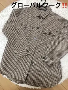 グローバルワーク‼️CPOジャケット❗️ブラウンチェック！
