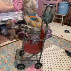 アンティーク ドール用ベビーカー レトロ
