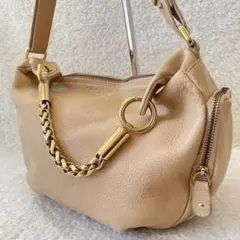 FURLA ワンショルダーバッグ 肩掛け オールレザー ベージュ