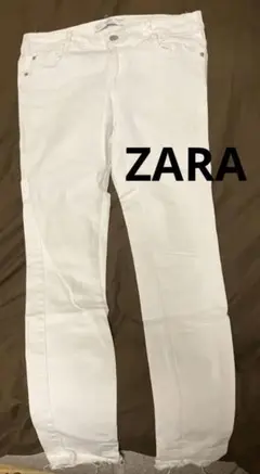 ZARA 白スキニーデニム　M
