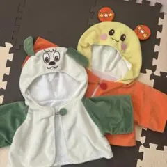 ワンワン、うーたん　フード付きポンチョ