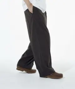 FREAK'S STORE ワイドスウェットパンツ カーブシルエット 黒