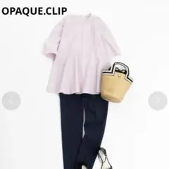 美品　オペークドットクリップ　サッカー　　　　ペプラムブラウス　可愛いのサムネイル