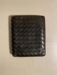 【BOTTEGA VENETA✨】二つ折り財布 人気デザイン ブラック