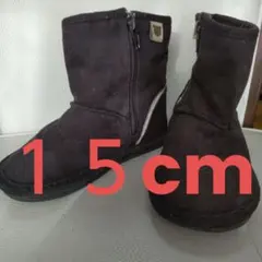 キッズブーツ　裏ボア　１５cm　黒色