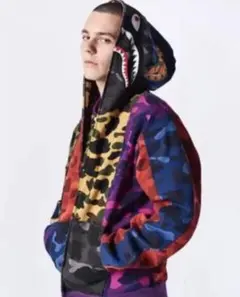 【レア】エイプ シャーク　フルジップパーカー　迷彩