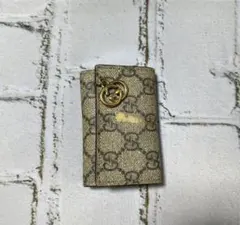 ​【ジャンク】GUCCI グッチ キーケース GGスプリーム ピンク チャーム付
