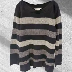 マーケットアンドスプルー セーター ボーダー ビッグサイズ 2XL 紺白 旅行