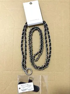 【ブラック】スマホ ショルダー ストラップ チェーン 可愛い おしゃれ