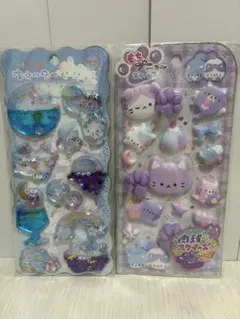 希少　正規品　もちプニューステッカー ねこ 肉球スクイーズ　ウォーターインシール