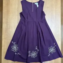 ホコモモラ シビラ 刺繍入りウールジャンパースカート 40