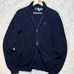 ポロラルフローレン ドライバースニット ポニー刺繍 ネイビー クリーニング済