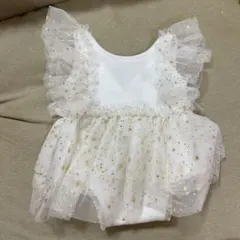 SHEIN ベビー ワンピース 0-1M ホワイト