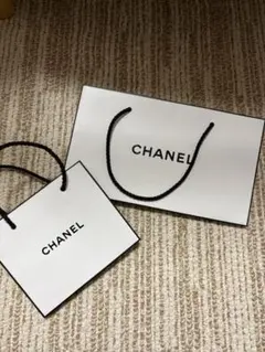 CHANEL ホワイト紙袋 大・小セット　美品