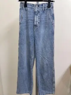 GLOBAL WORK デニムパンツ ライトブルー S 後ろゴム