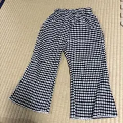 黒と白のチェックパンツ　ギンガム　100cm