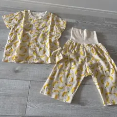 新品タグ付き　テータテート　バナナ柄　半袖半ズボン　腹巻き付き　95cm