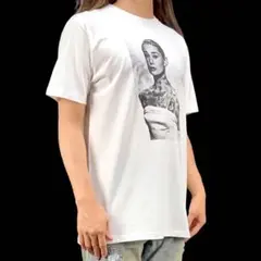 新品 オードリーヘプバーン ワイルド タトゥー ローマの休日 女優 白 Tシャツ