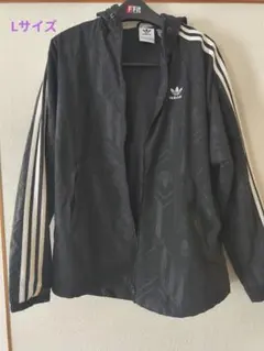 【adidas パーカー】ブラック アウター　メンズLサイズ　アディダス