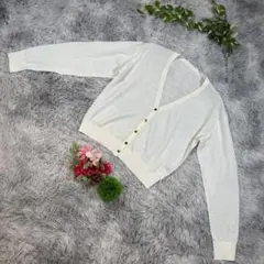 ✨Apuweiser-riche✨サイズ2(M) ホワイトニットカーディガン